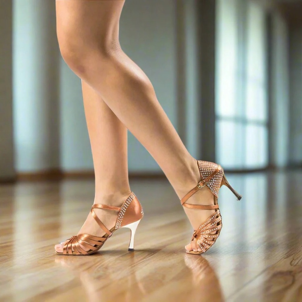 GFranco Mystique Latin Dance Heels (Tan)